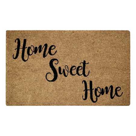Msi Black Home Sweet Home 18 in. X 30 in. Coir Door Mat ZOR-CM-0002